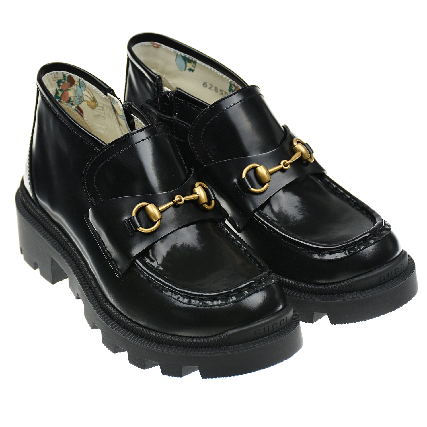 Черные ботинки с пряжкой GUCCI детские, размер 30, цвет черный