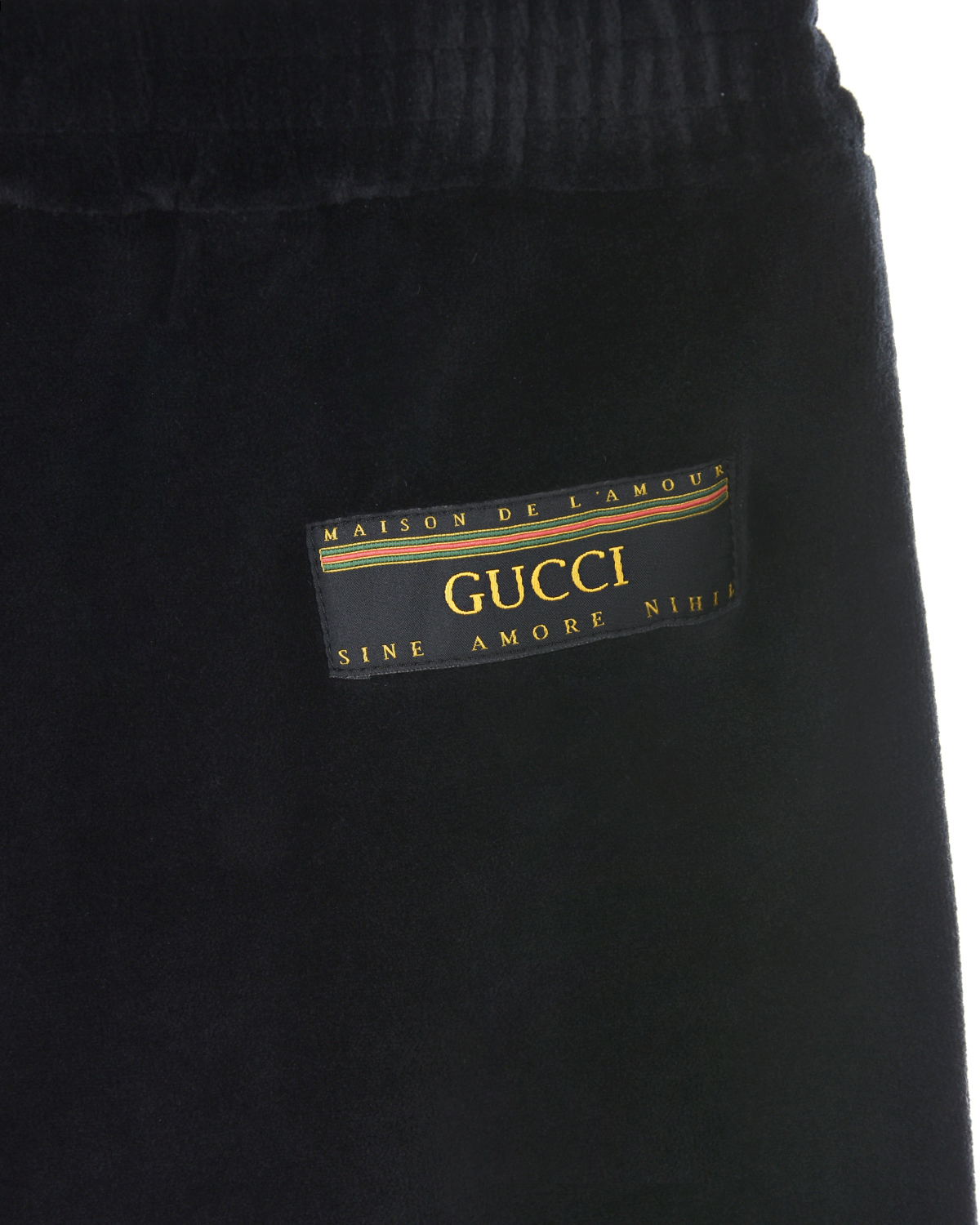 Черные спортивные брюки из велюра GUCCI детские, размер 104, цвет черный - фото 4