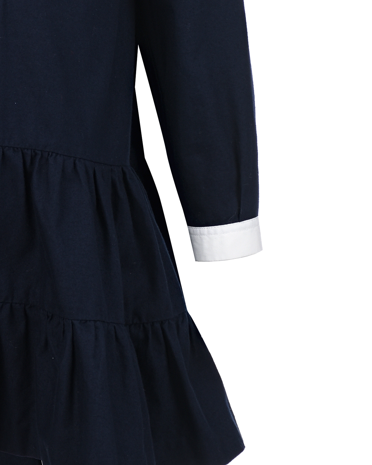 Синее платье с бусинами на воротнике IL Gufo детское, размер 104, цвет синий - фото 4