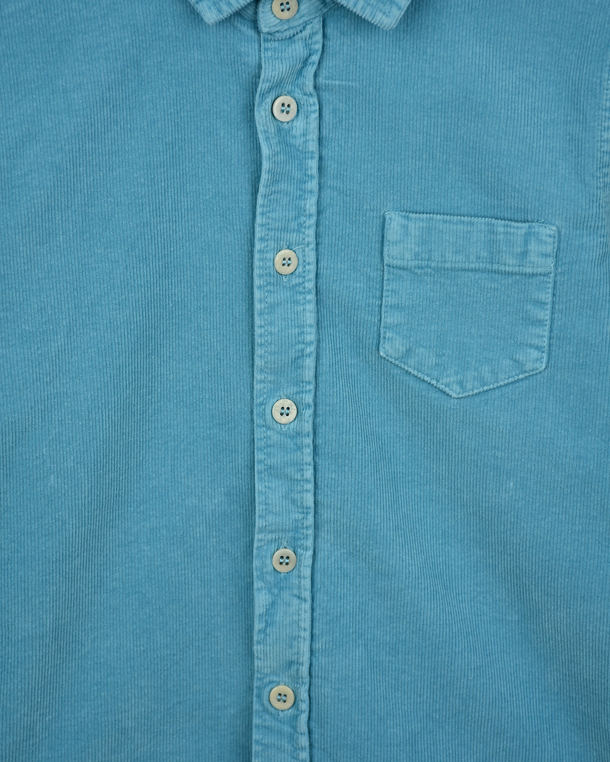 Голубая рубашка из вельвета IL Gufo детская, размер 104, цвет голубой - фото 3