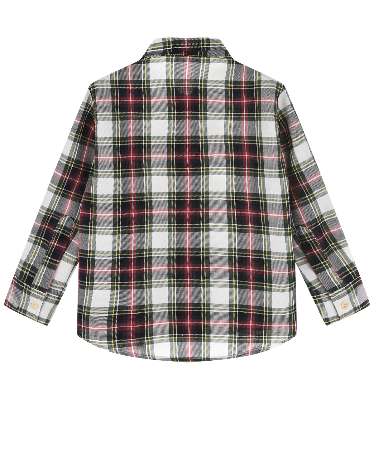 Рубашка в клетку из хлопка IL Gufo детская, размер 92, цвет мультиколор - фото 2