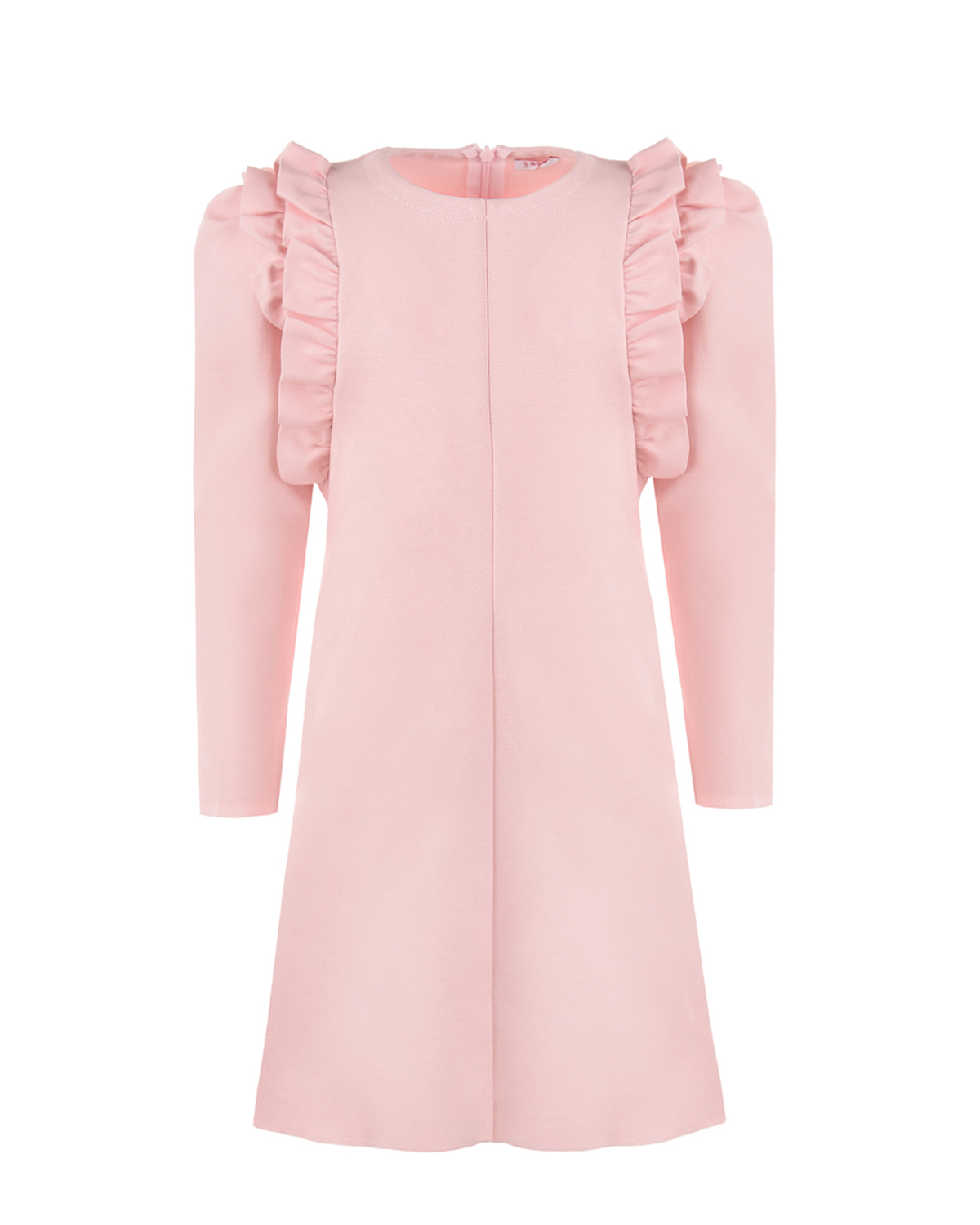 Розовое платье с рюшами IL Gufo детское, размер 110, цвет розовый - фото 1