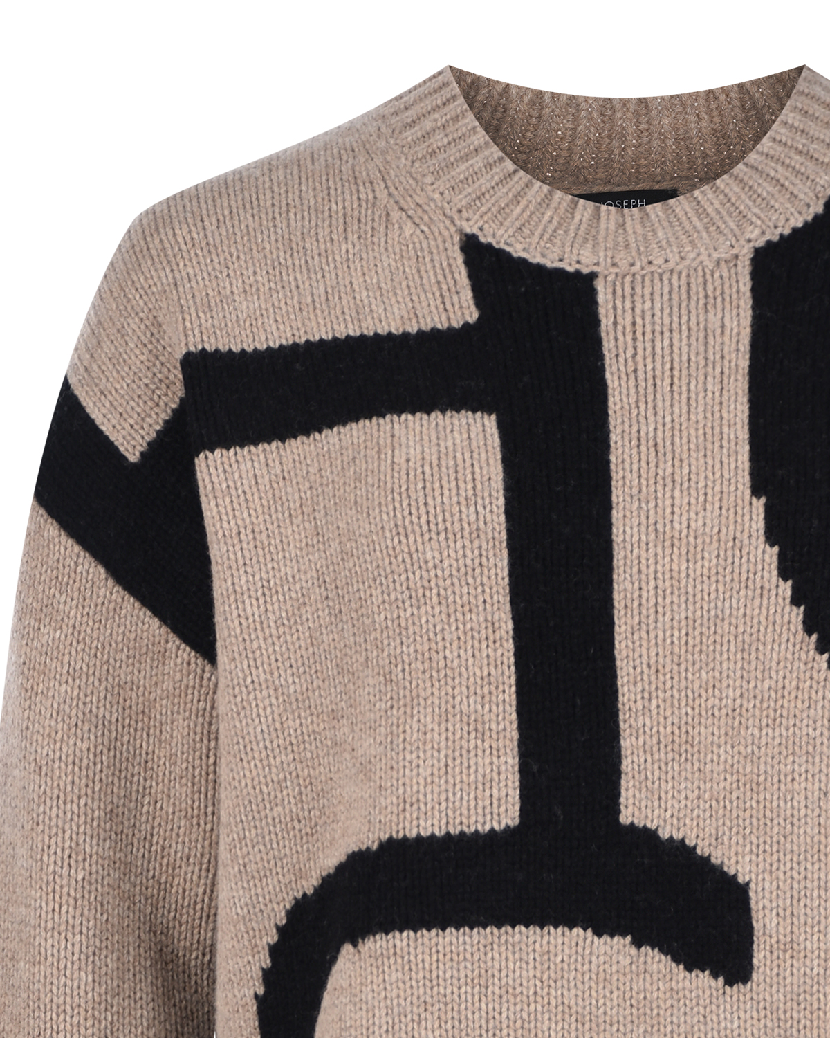 Коричневый свитер с логотипом Joseph, размер 42, цвет серый - фото 6