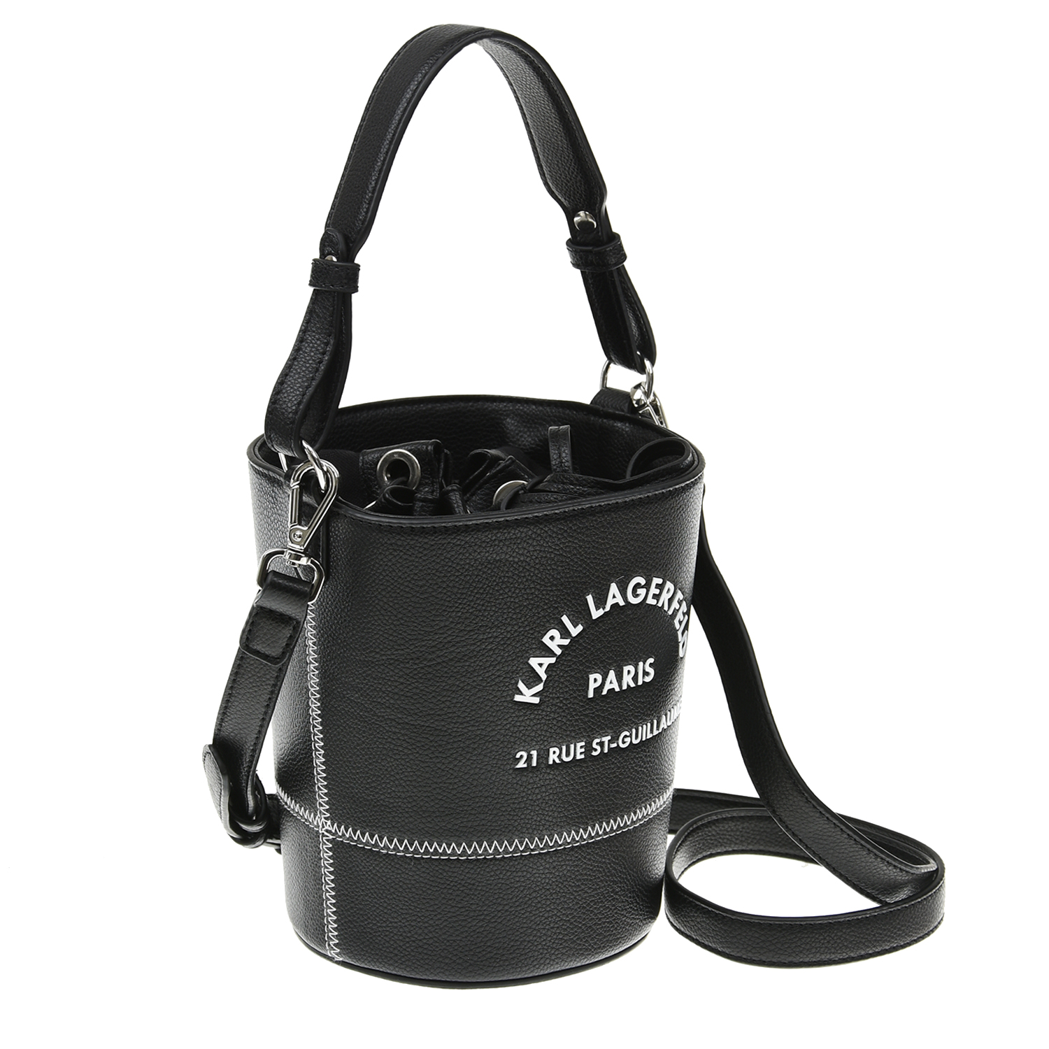 Черная сумка-торба, 18x13x16 см Karl Lagerfeld kids детская, размер unica, цвет черный - фото 2