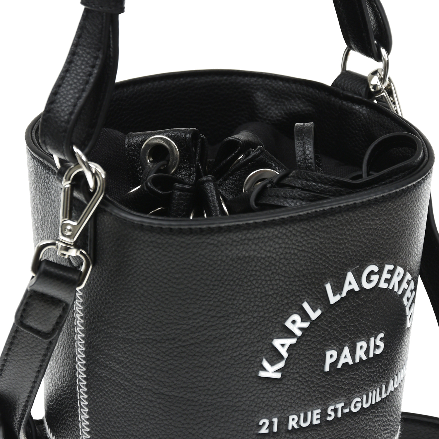 Черная сумка-торба, 18x13x16 см Karl Lagerfeld kids детская, размер unica, цвет черный - фото 7