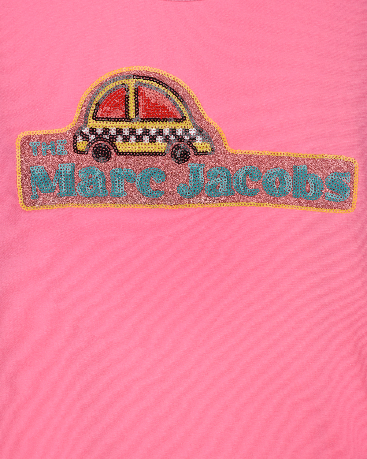 Розовая толстовка с принтом "Такси" Little Marc Jacobs детская, размер 104, цвет розовый - фото 3