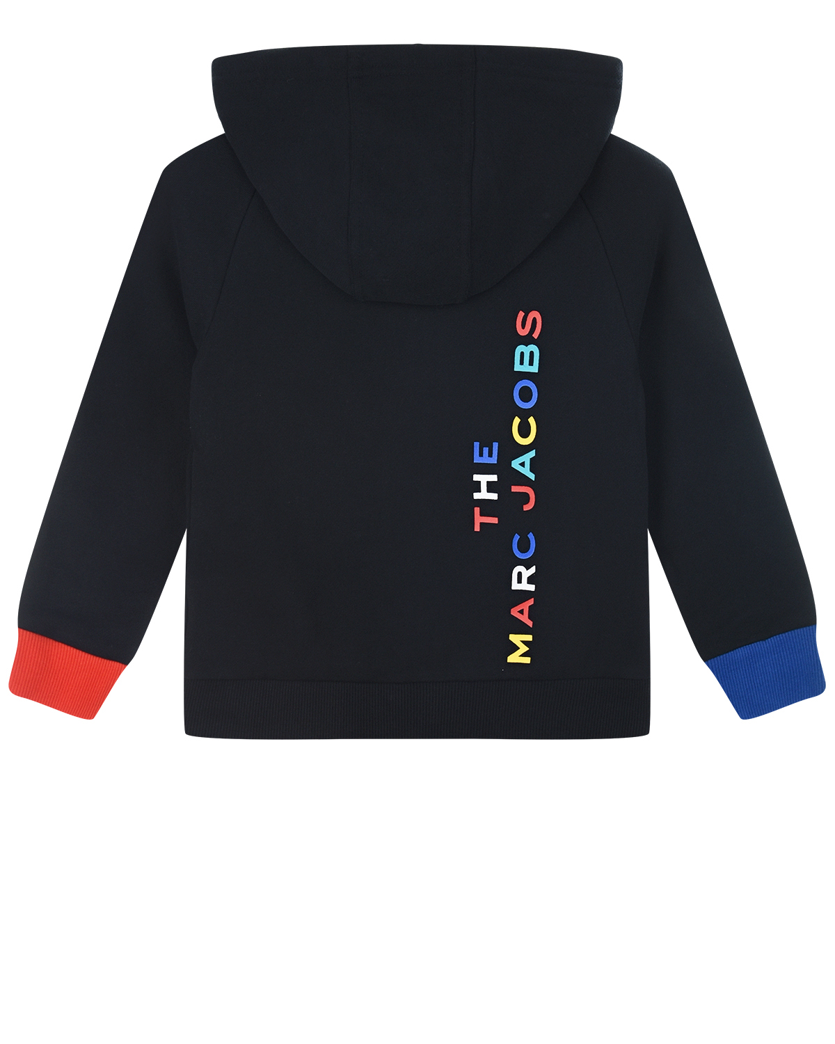 Черная спортивная куртка с разноцветными манжетами Little Marc Jacobs детская, размер 110 - фото 2
