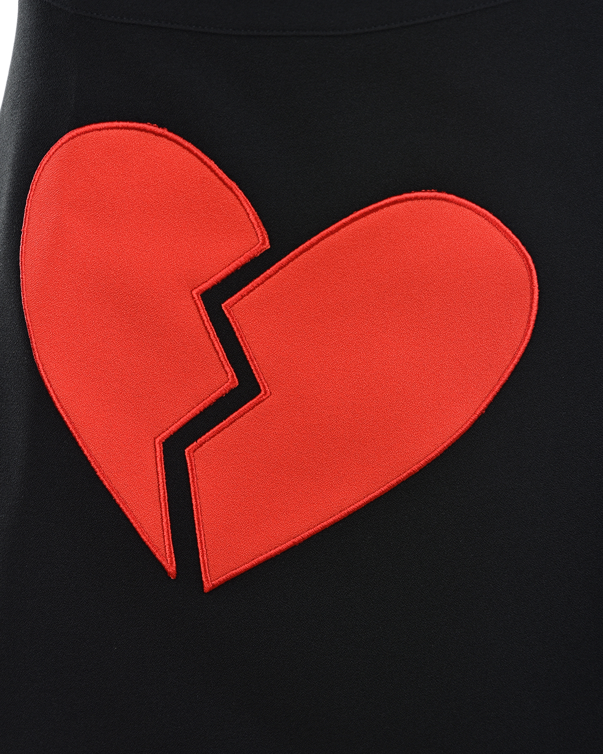 Юбка с аппликацией в форме сердца MSGM детская, размер 140, цвет черный - фото 5