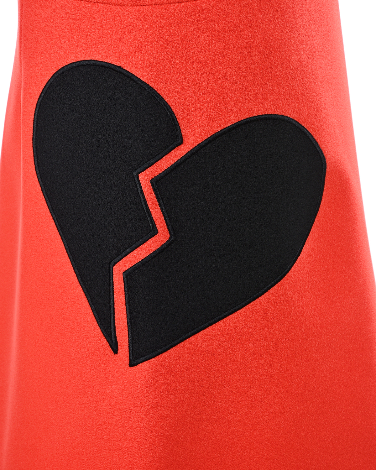 Красное платье с декором в форме сердца MSGM детское, размер 140, цвет красный - фото 4