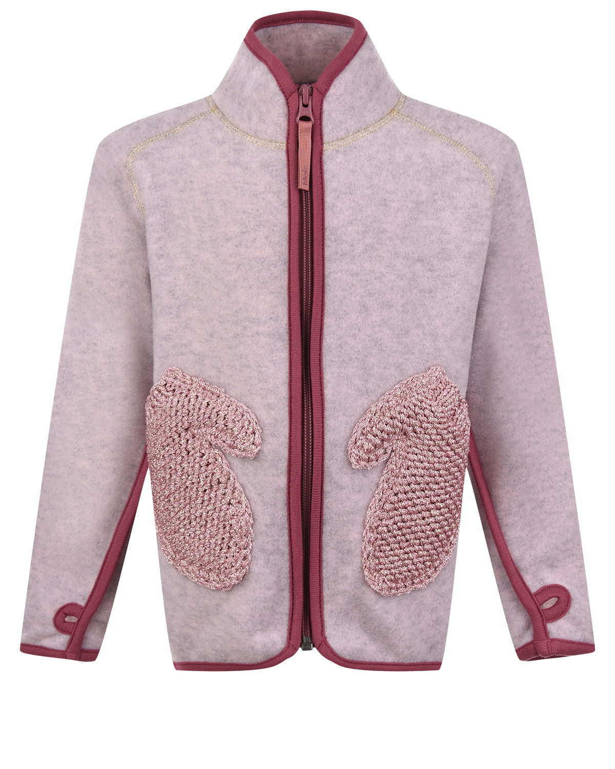 Розовая спортивная куртка из флиса Molo детская, размер 98, цвет розовый