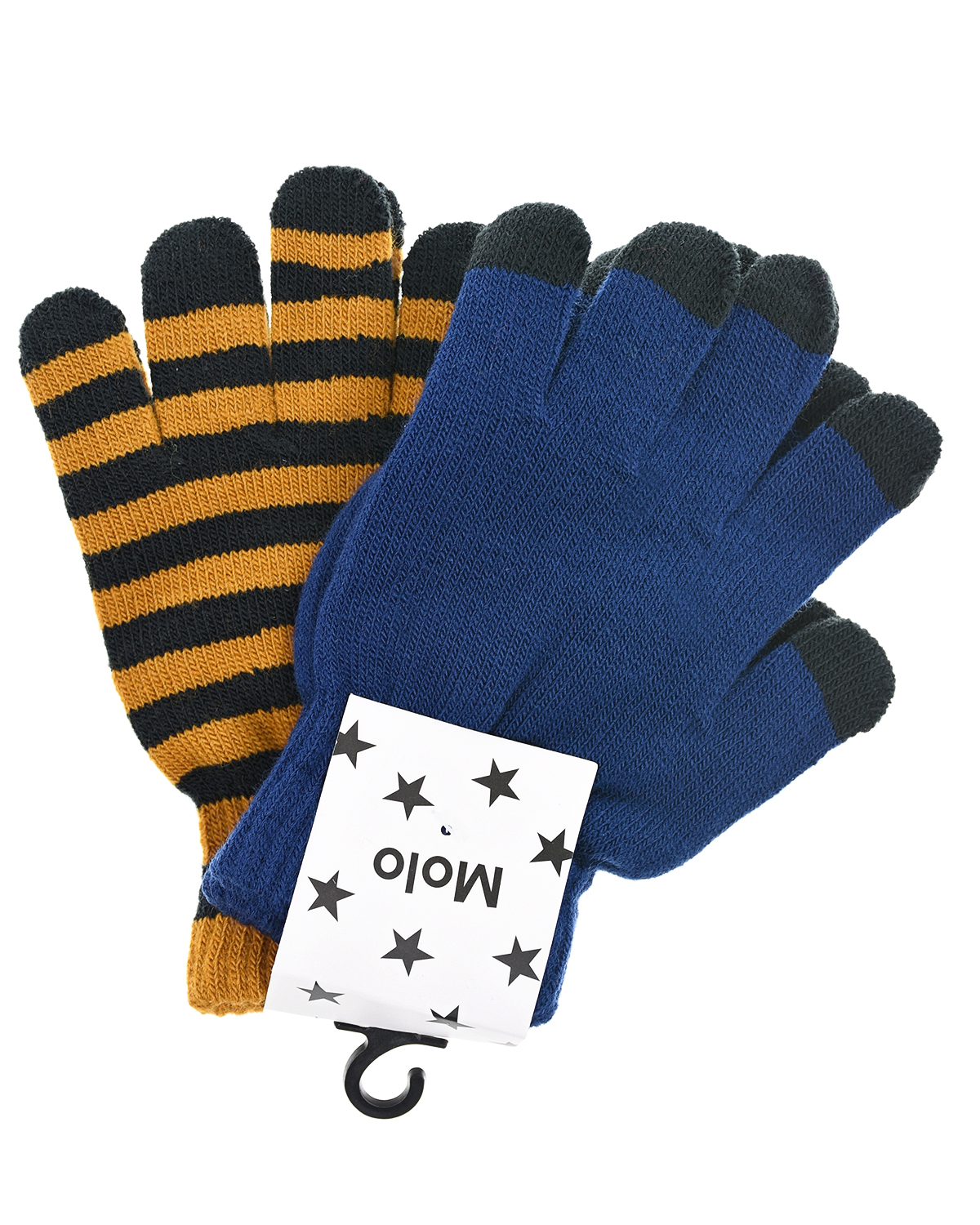Комплект из двух пар перчаток Keio Ink Blue Molo детский, размер 140, цвет мультиколор - фото 1