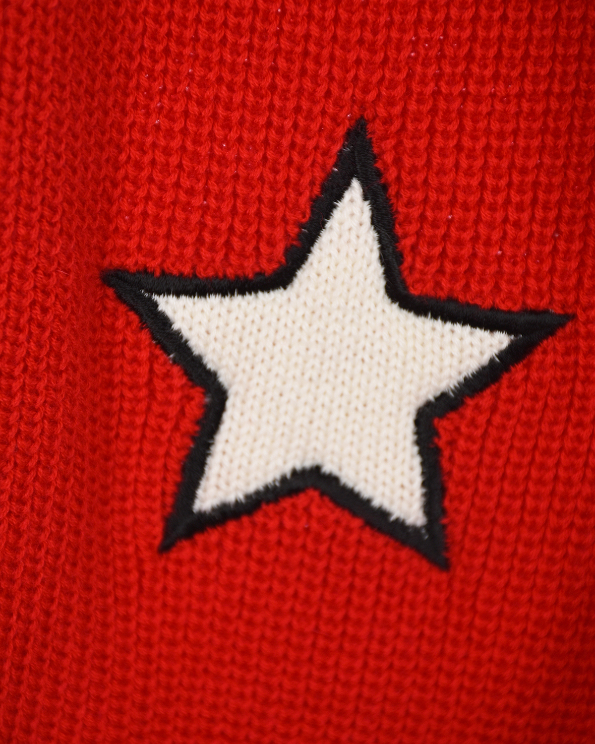 Красный джемпер с принтом "звезды" Monnalisa детский, размер 152 - фото 3