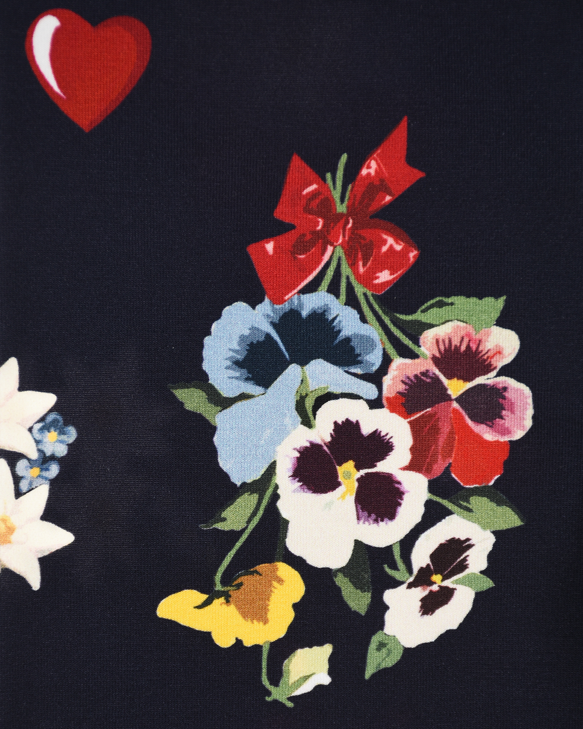 Леггинсы с принтом "цветы и сердечки" Monnalisa детские, размер 104 - фото 3