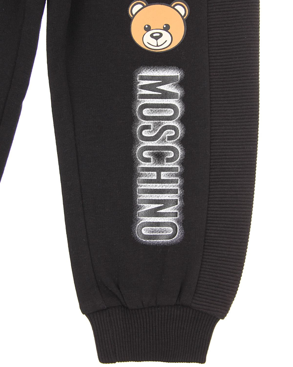 Черные спортивные брюки с логотипом Moschino детские, размер 80, цвет черный - фото 3