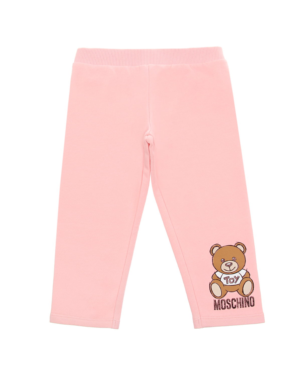 Розовые спортивные брюки с принтом "медвежонок" Moschino детские, размер 74, цвет розовый - фото 1