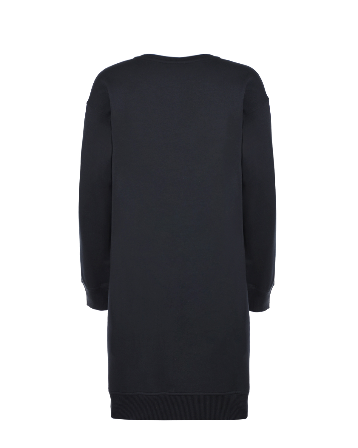 Черное платье с карманом-кенгуру Moschino детское, размер 140, цвет черный - фото 2