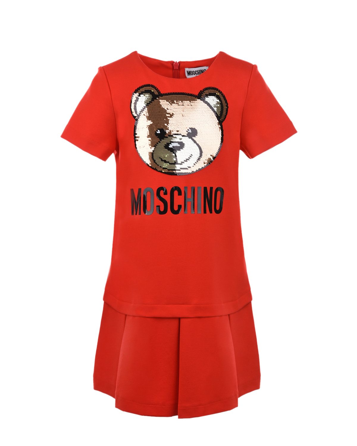 

Красное платье с короткими рукавами Moschino детское, Красный, Красное платье с короткими рукавами Moschino детское