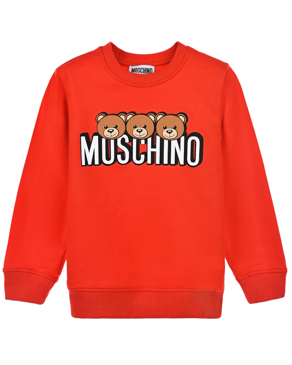 

Красный свитшот с логотипом Moschino детский