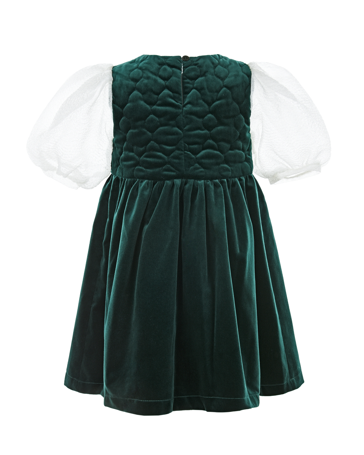 Зеленое бархатное платье Paade Mode детское, размер 104, цвет зеленый - фото 2