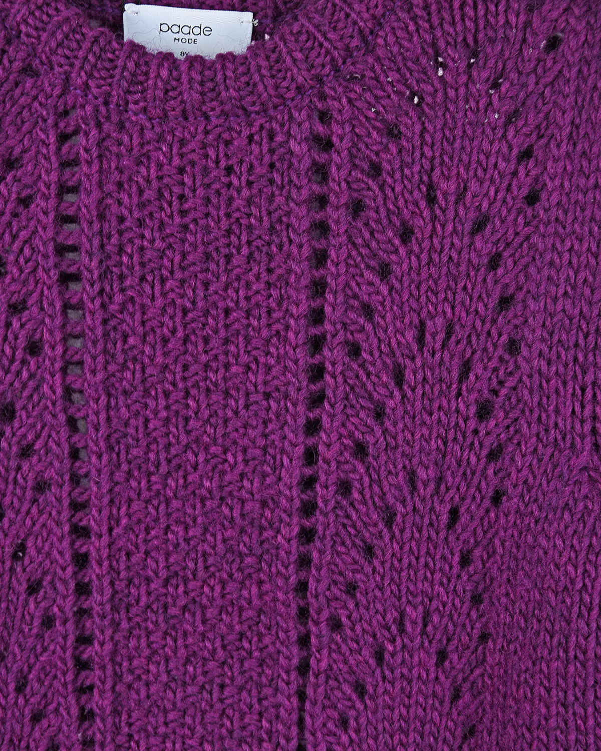 Фиолетовый джемпер крупной вязки Paade Mode детский, размер 116 - фото 3