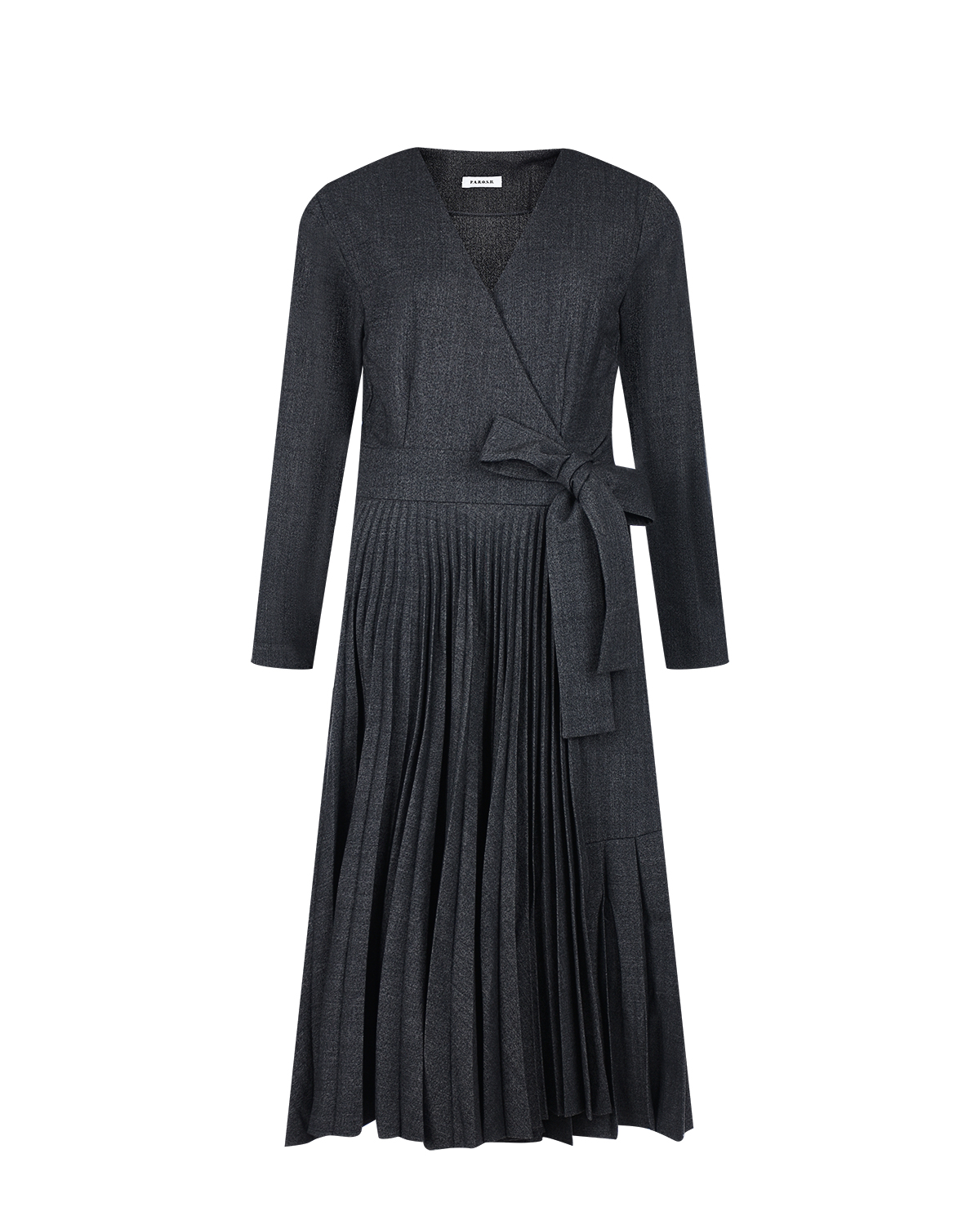 Темно-серое платье из смесовой шерсти Parosh, размер 40, цвет нет цвета - фото 1
