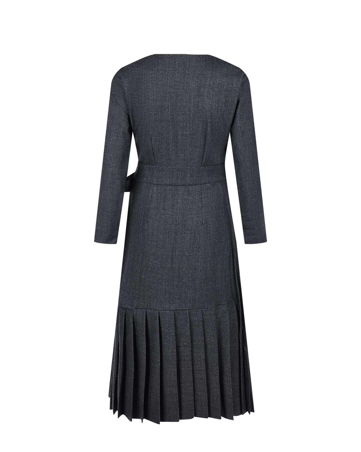 Темно-серое платье из смесовой шерсти Parosh, размер 40, цвет нет цвета - фото 5