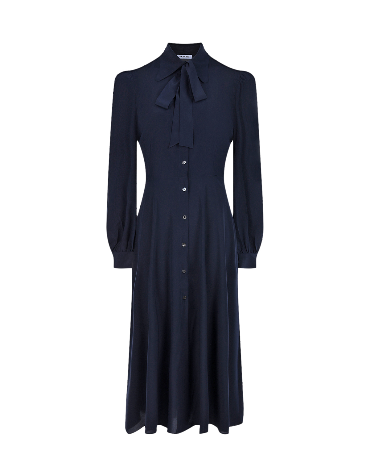 Темно-синее шелковое платье Parosh, размер 42, цвет нет цвета - фото 1