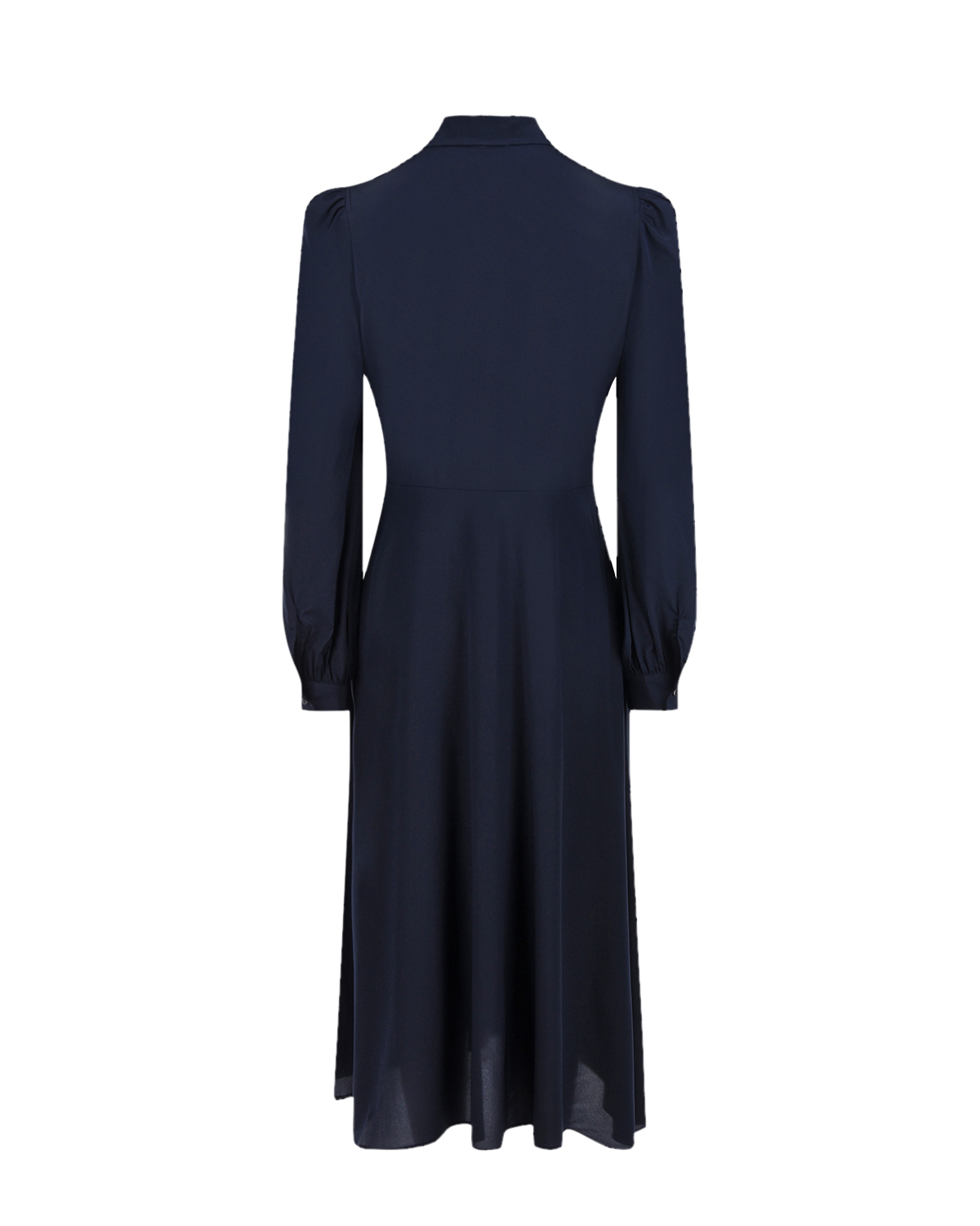 Темно-синее шелковое платье Parosh, размер 42, цвет нет цвета - фото 5