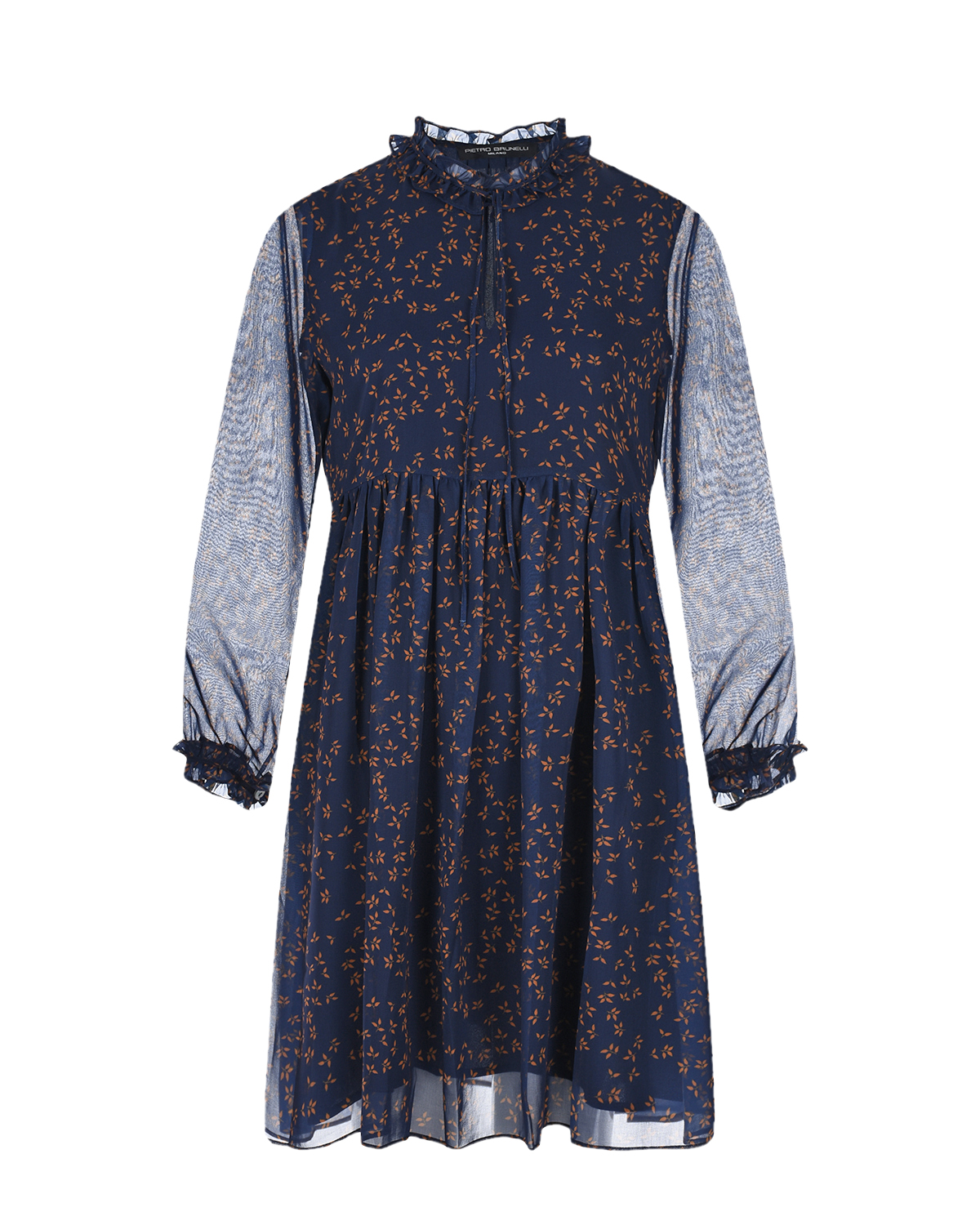Платье Matilde с завязками на вороте Pietro Brunelli, размер 38, цвет синий