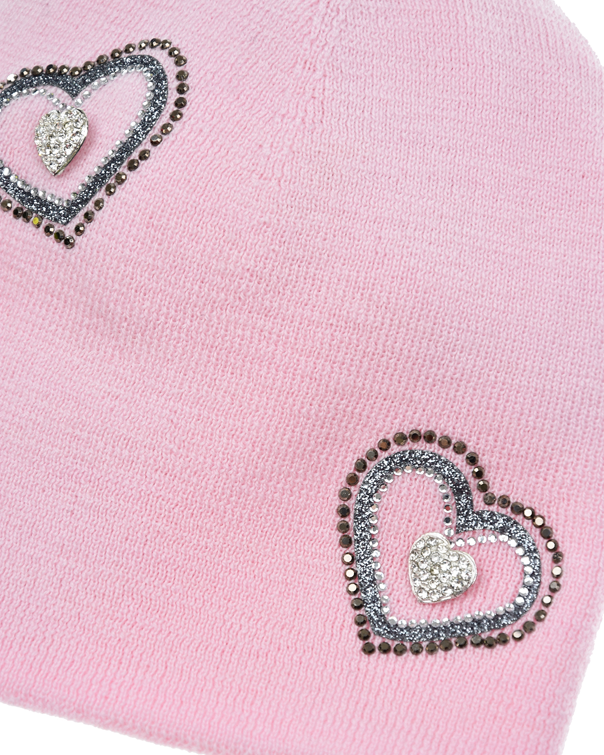 Розовая шапка с сердечками Regina детская, размер 55/57, цвет розовый - фото 3