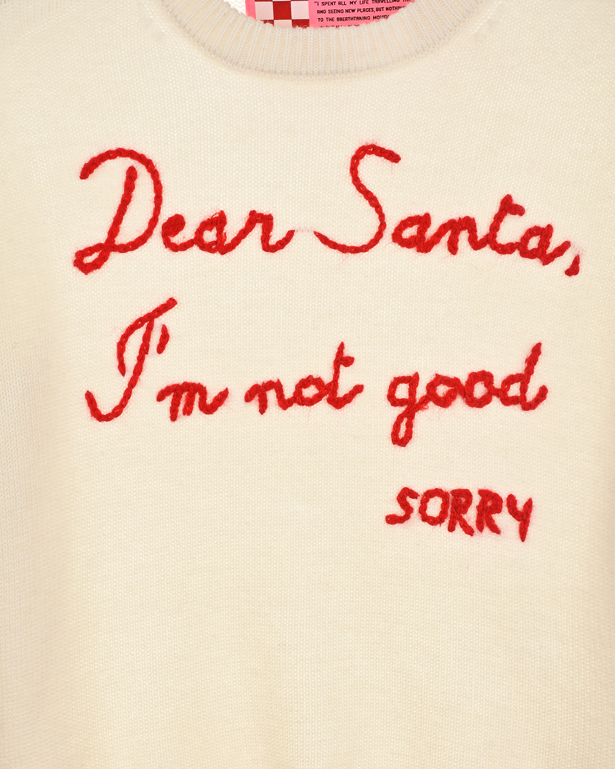 Джемпер с декором "Dear Santa Im not good" Saint Barth детский, размер 116, цвет серый - фото 3