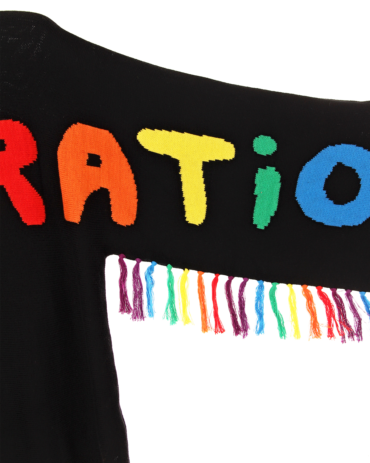 Черный джемпер с декором "Stellabration" Stella McCartney детский, размер 164 - фото 4