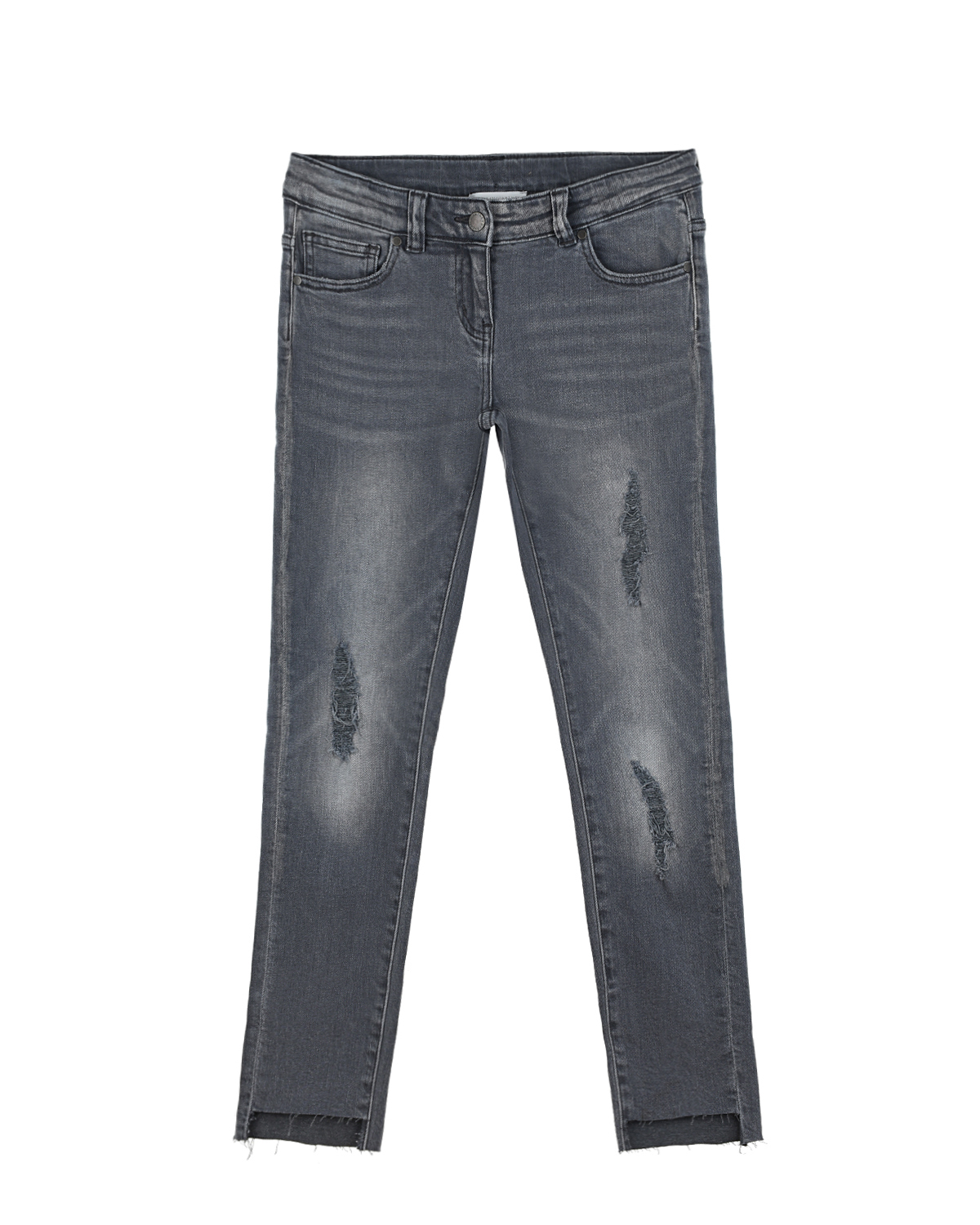 Серые джинсы с потертостями Stella McCartney детские, размер 152, цвет серый - фото 1