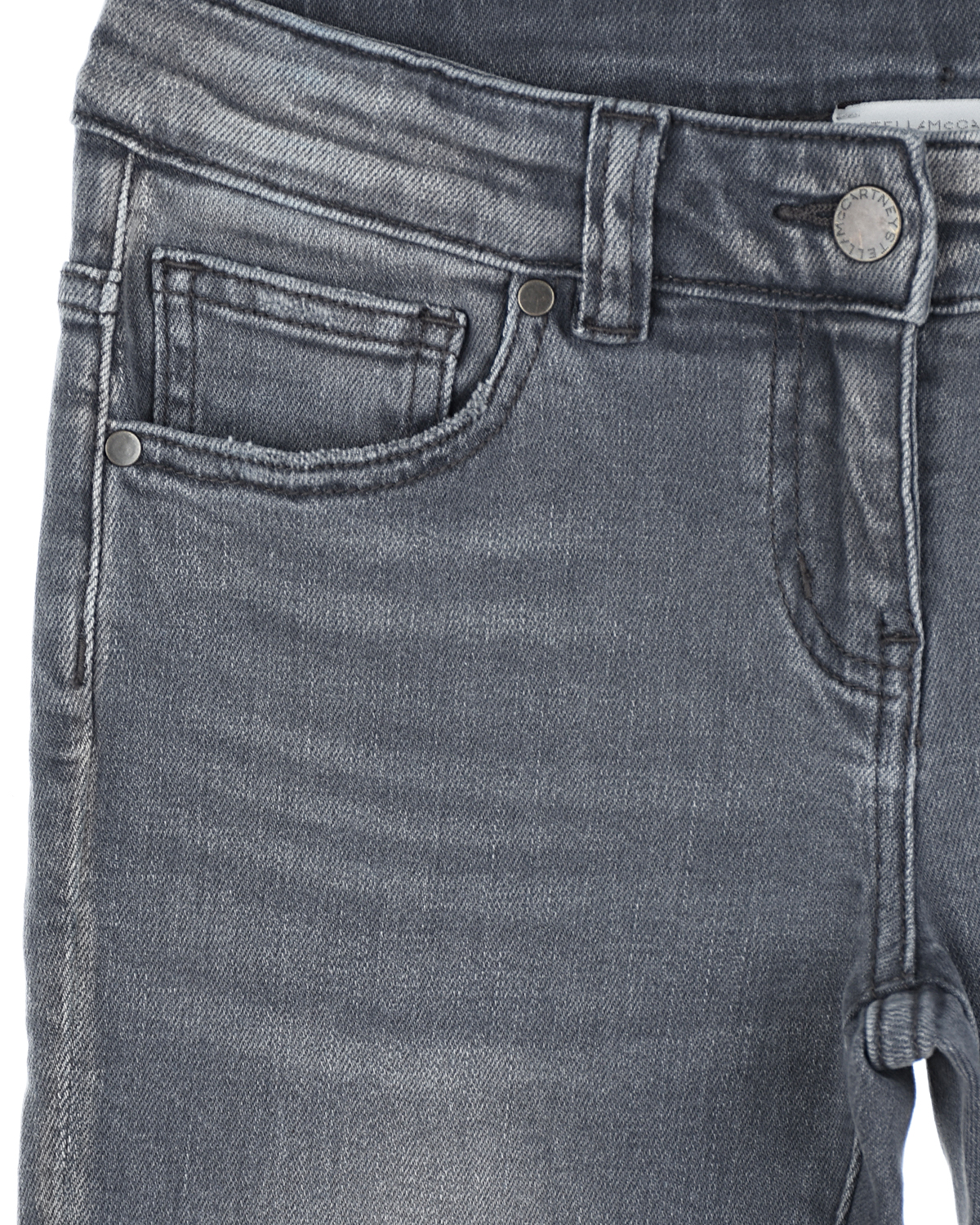 Серые джинсы с потертостями Stella McCartney детские, размер 152, цвет серый - фото 3