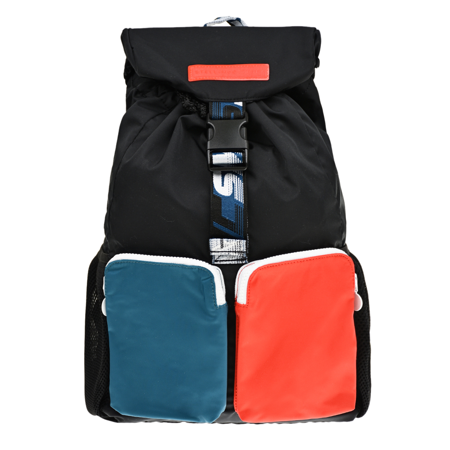 Черный рюкзак с цветными карманами, 25x38x11 см Stella McCartney детский, размер unica