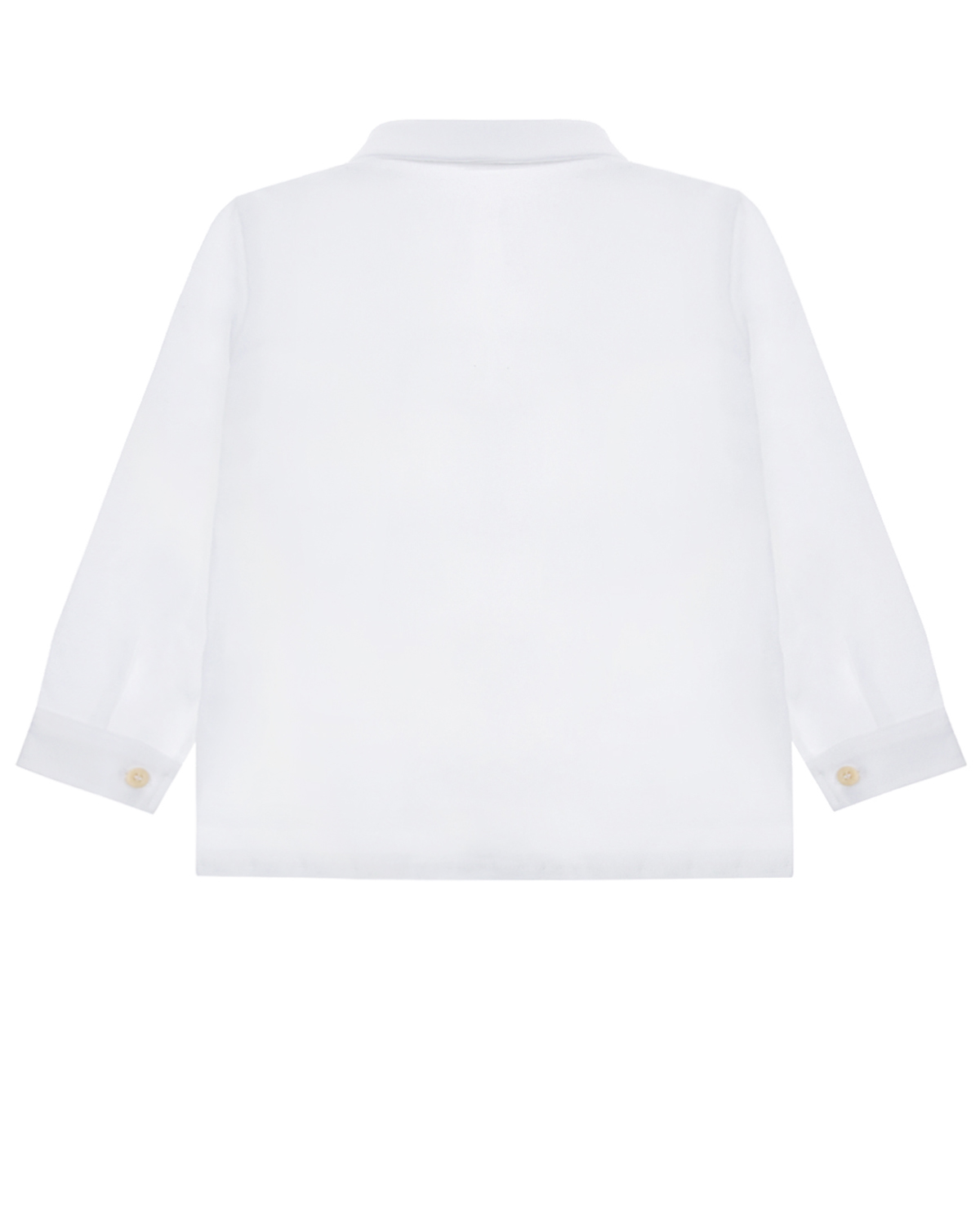 Белая рубашка из хлопка IL Gufo детская, размер 80, цвет белый - фото 2