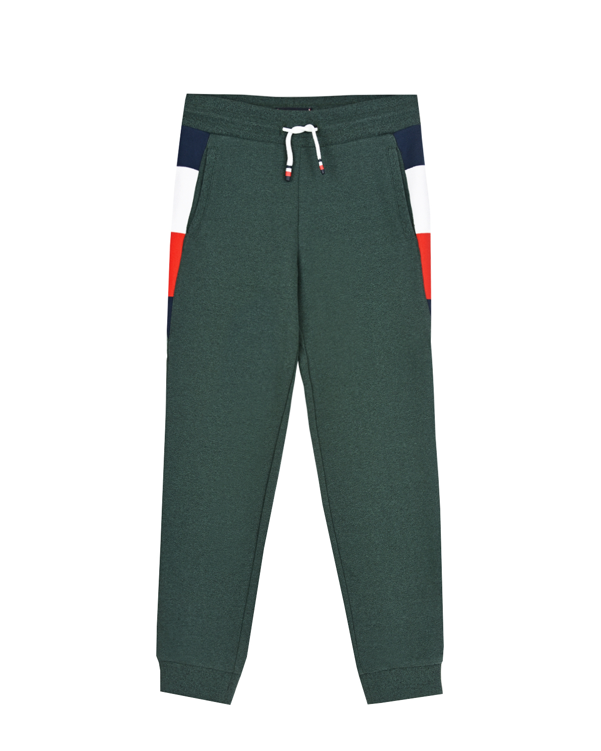 Зеленые спортивные брюки Tommy Hilfiger детские, размер 110, цвет зеленый - фото 1