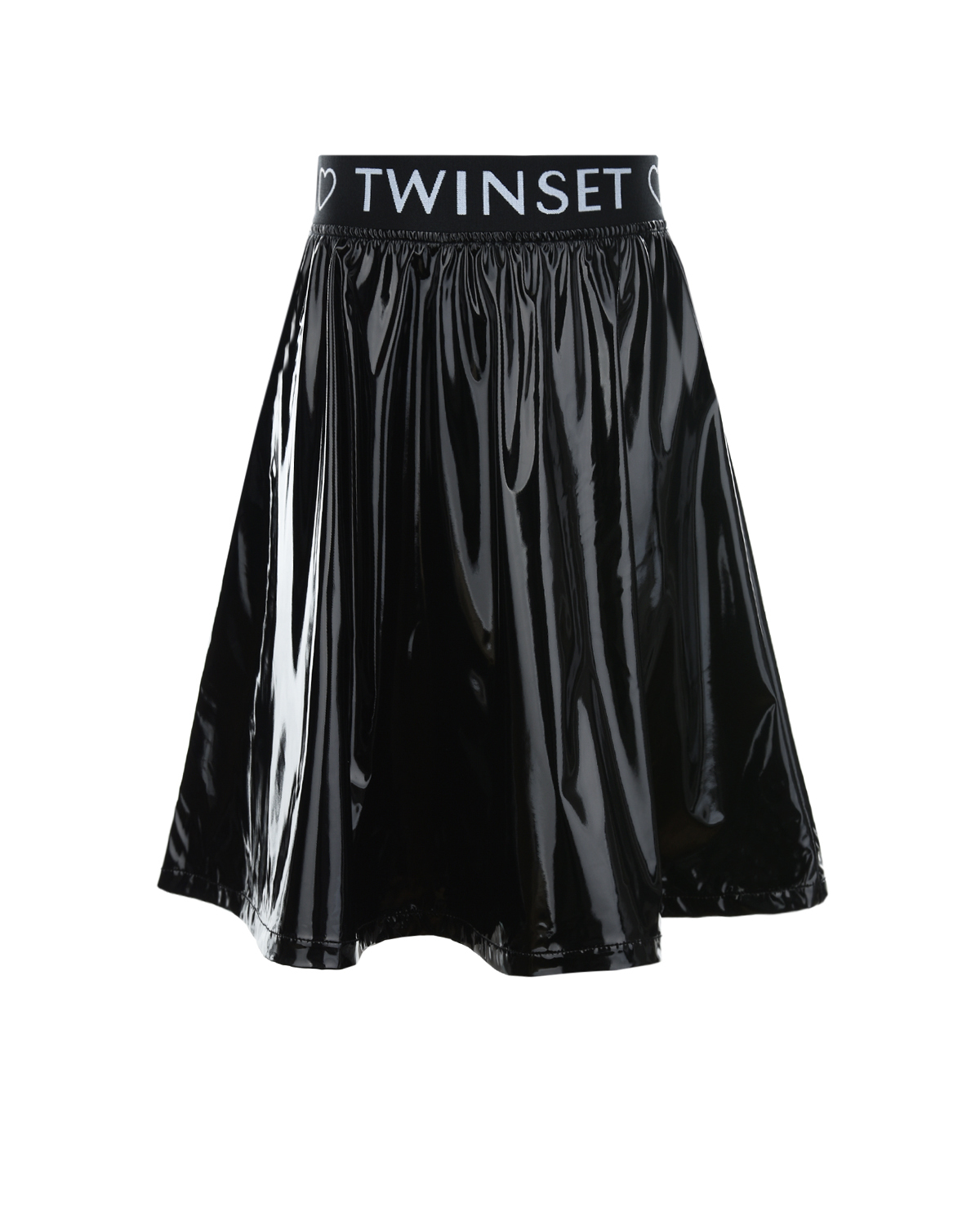 Черная юбка с логотипом TWINSET детская, размер 128, цвет черный - фото 1