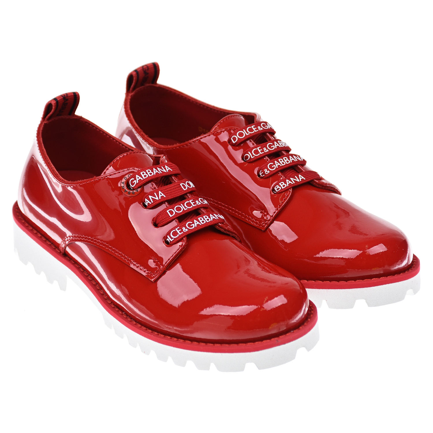 Красные лаковые ботинки Dolce&Gabbana детские, размер 33, цвет красный - фото 1