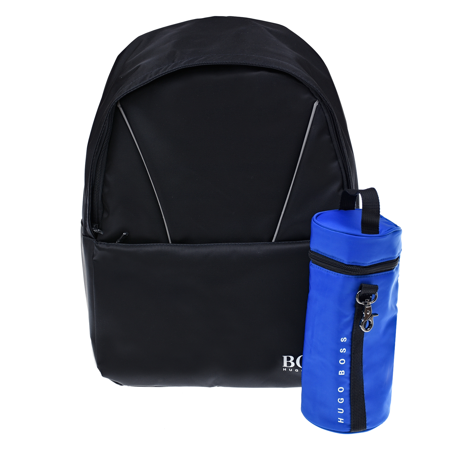 Синий рюкзак со светоотражающими вставками Hugo Boss детский, размер unica