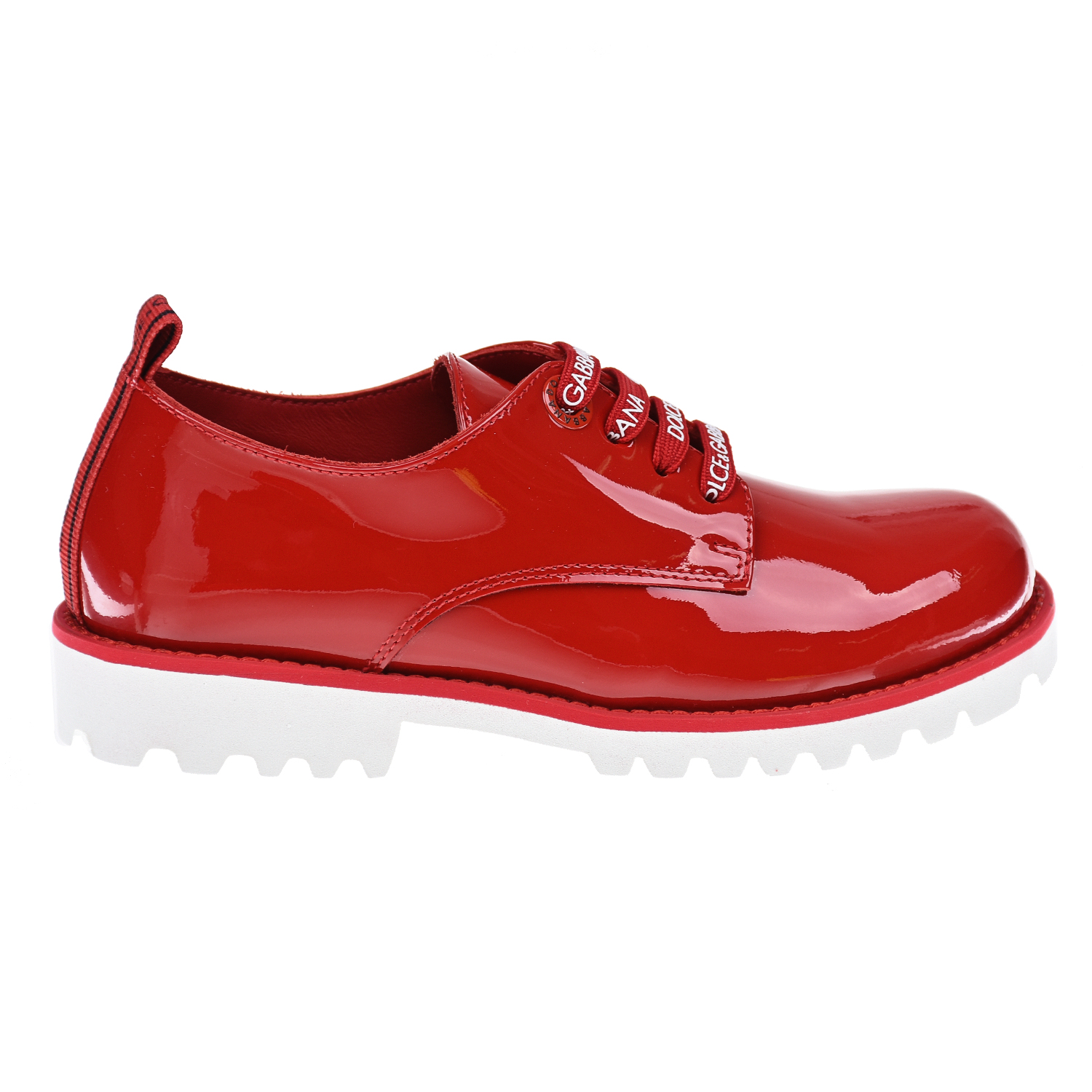 Красные лаковые ботинки Dolce&Gabbana детские, размер 33, цвет красный - фото 2