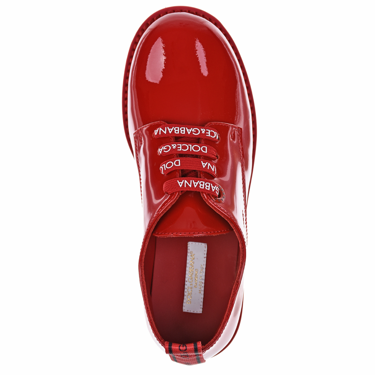Красные лаковые ботинки Dolce&Gabbana детские, размер 33, цвет красный - фото 4