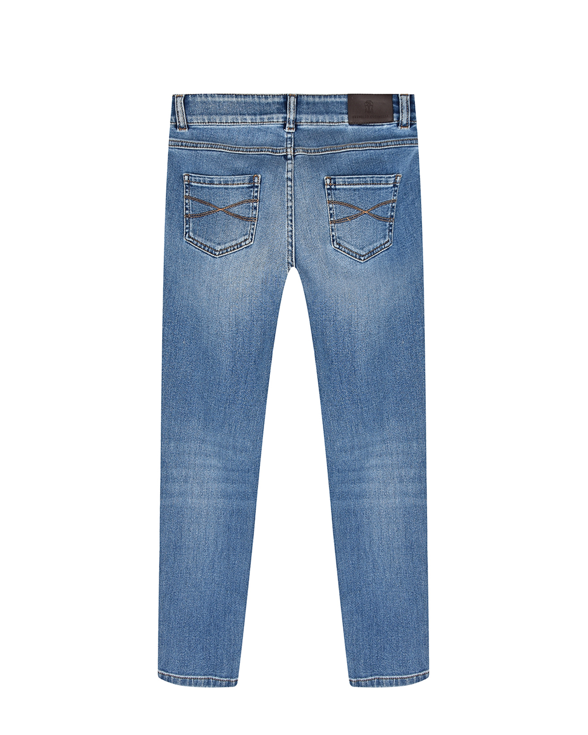 Синие джинсы skinny fit Brunello Cucinelli детские, размер 140, цвет синий - фото 2