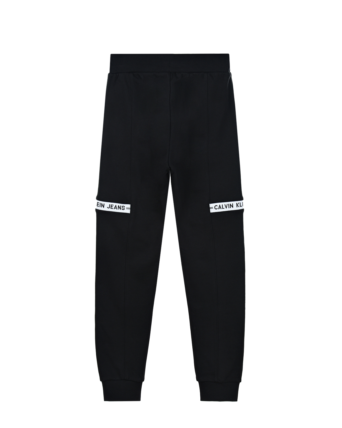 Черные спортивные брюки с лого на коленях Calvin Klein детские, размер 140, цвет черный - фото 2