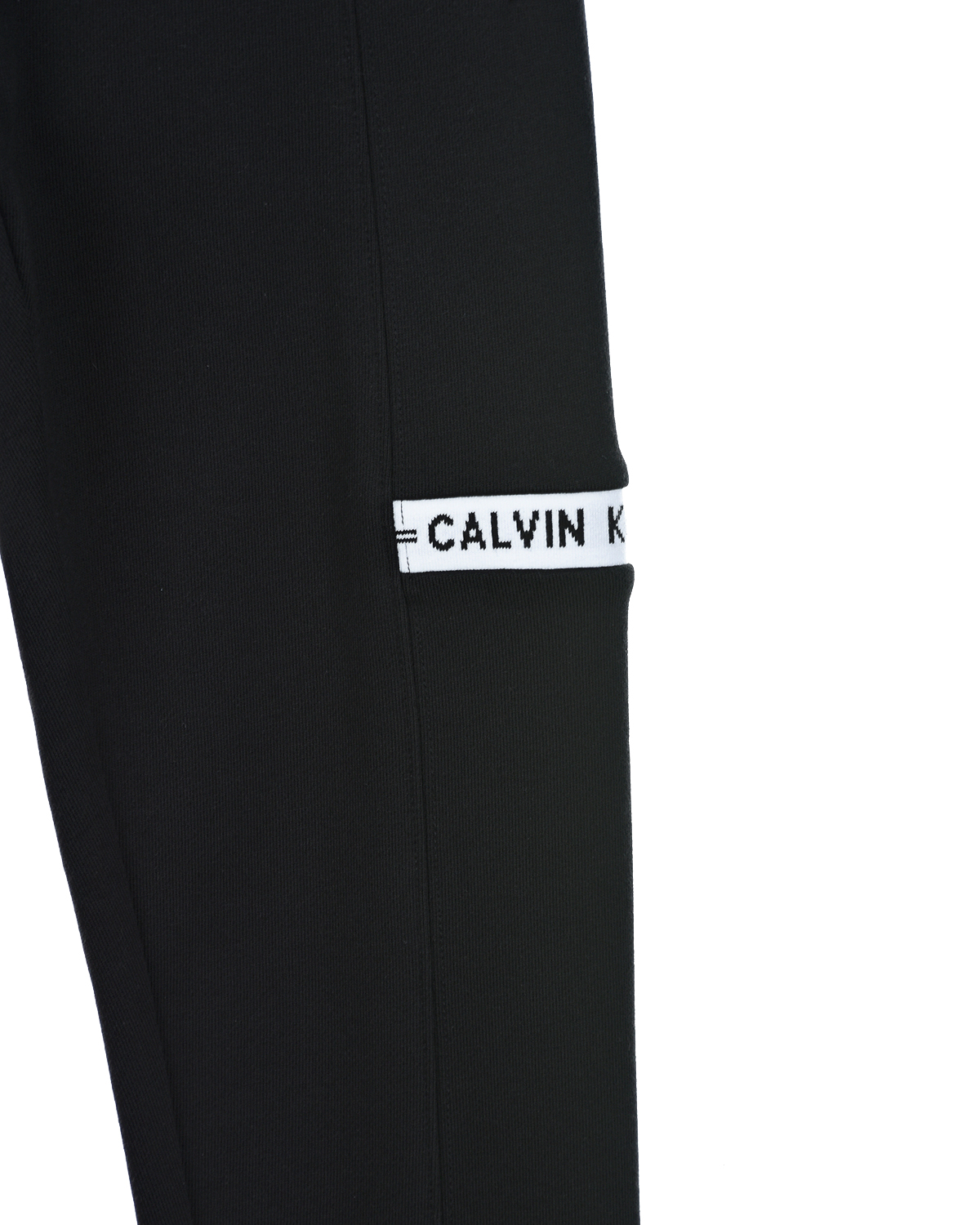 Черные спортивные брюки с лого на коленях Calvin Klein детские, размер 140, цвет черный - фото 3