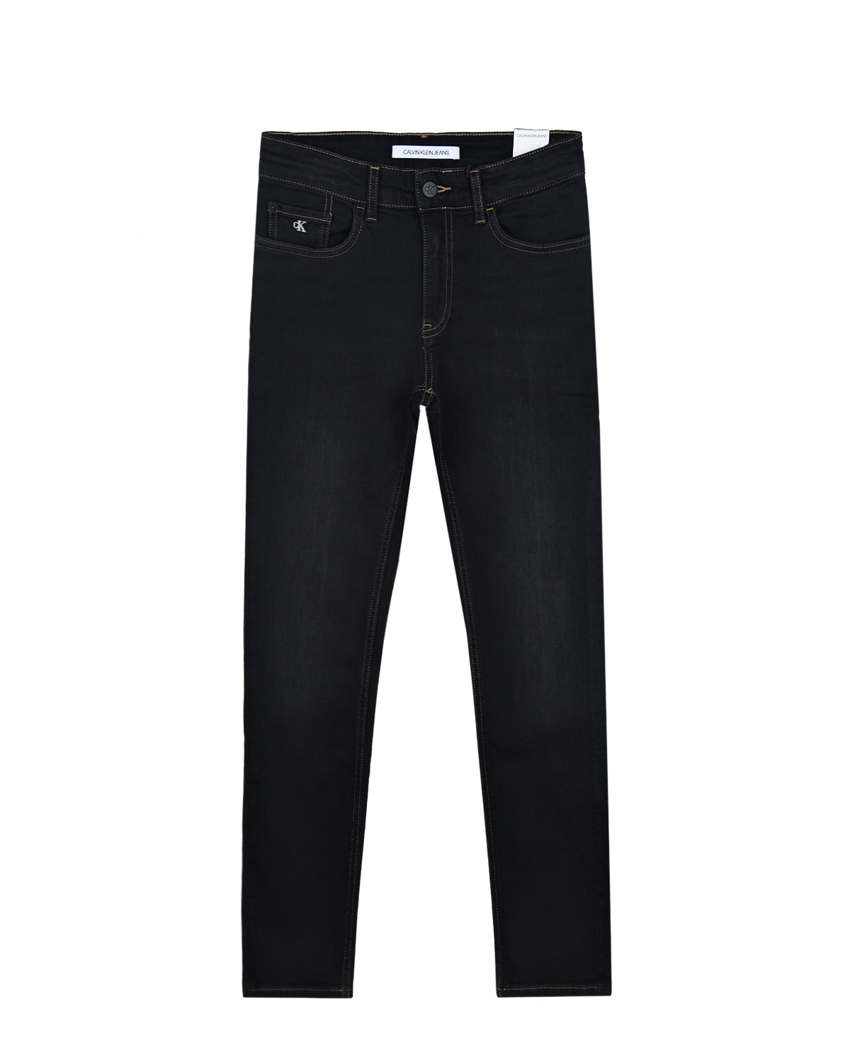 Темно-серые джинсы slim Calvin Klein детское, размер 164, цвет серый