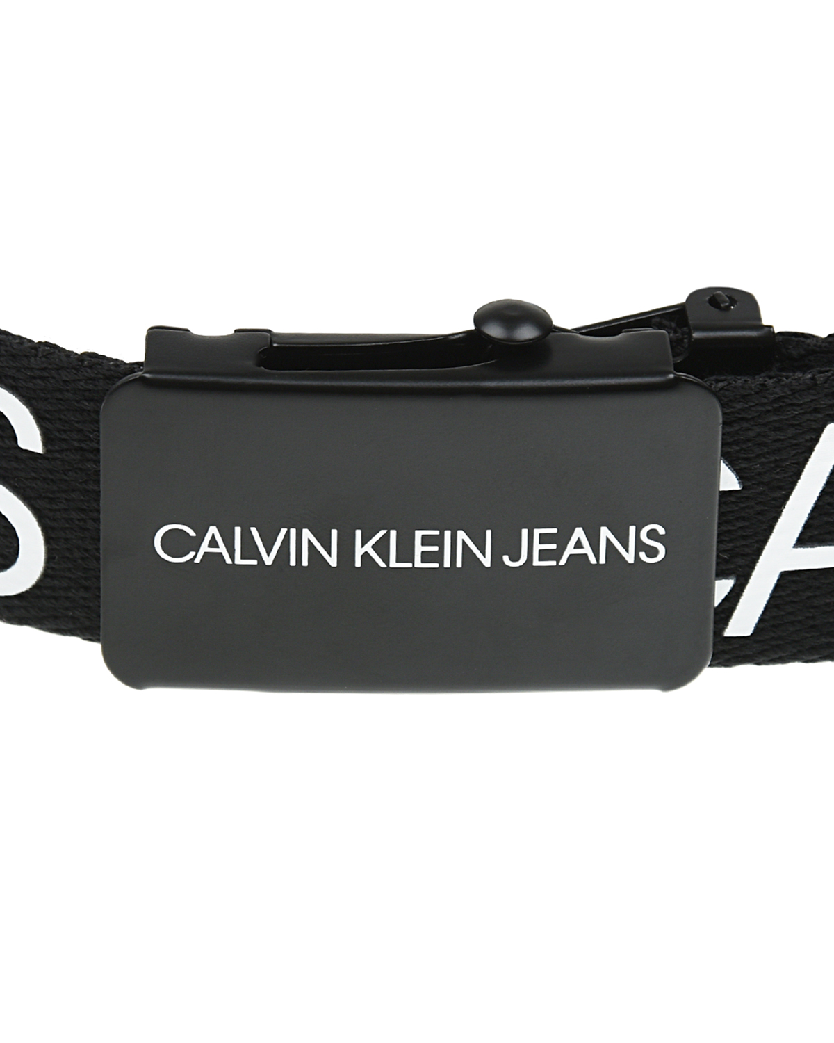 Черный ремень с белым логотипом Calvin Klein детский, размер S - фото 4