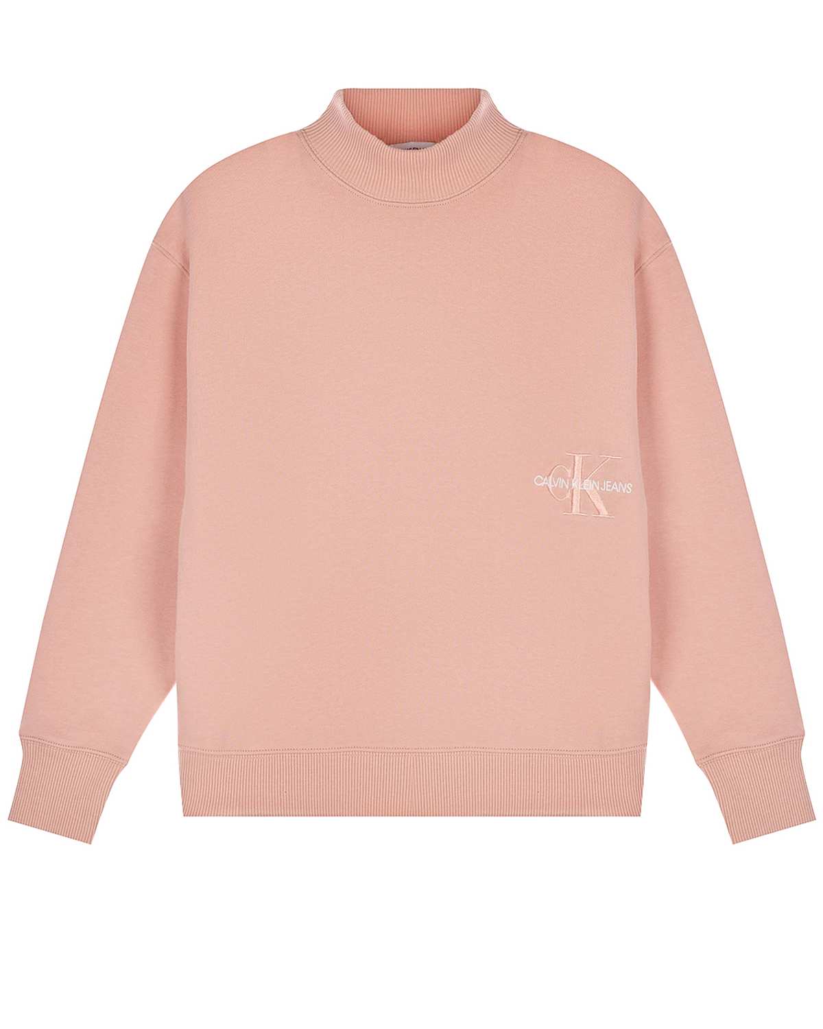 Розовый свитшот с вышитым логотипом Calvin Klein детский, размер 140 - фото 1