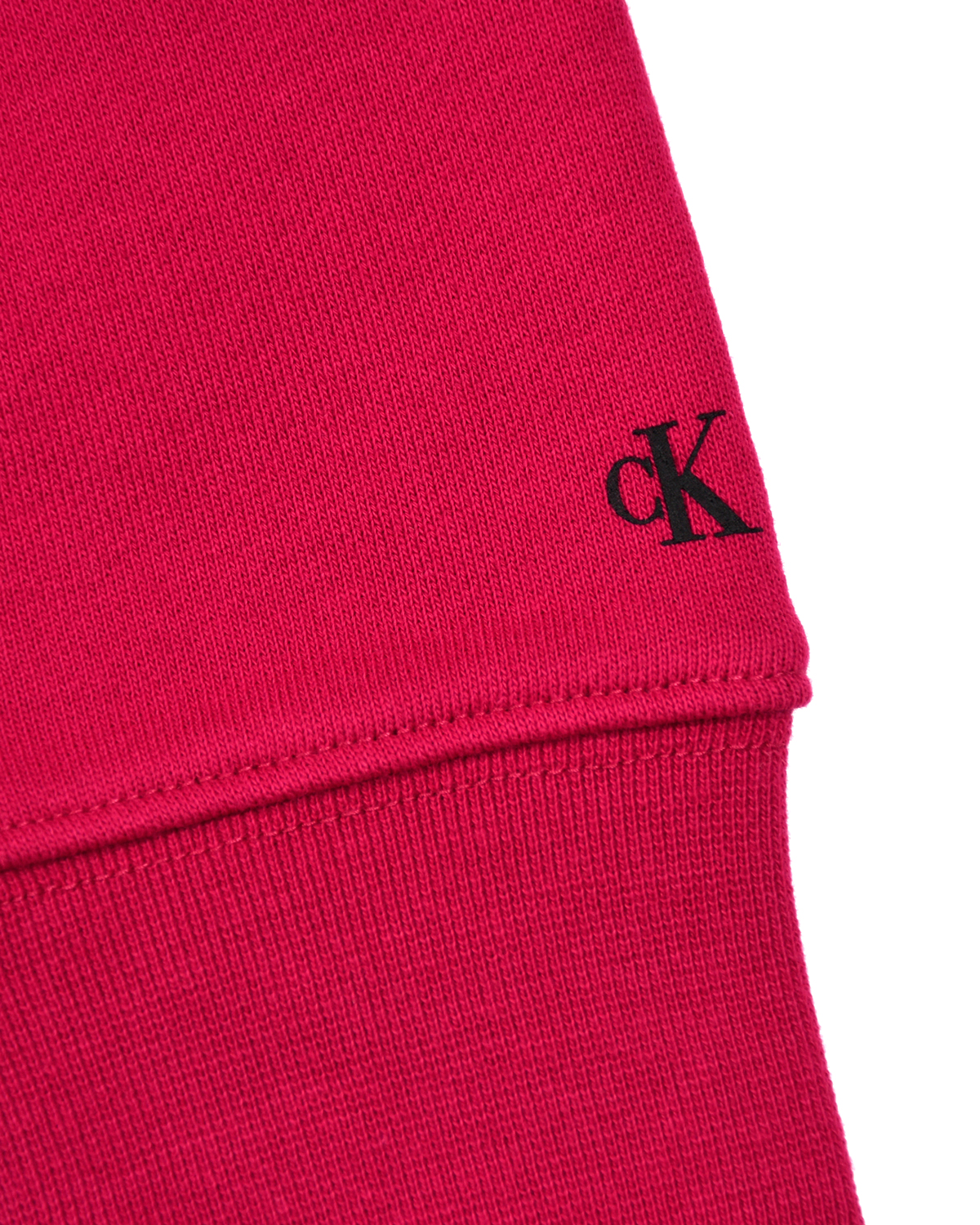 Свитшот цвета фуксии с логотипом на горловине Calvin Klein детский, размер 152 - фото 3