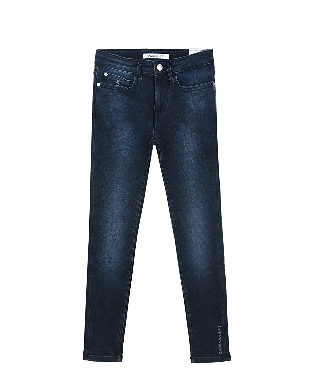 Синие тертые джинсы skinny fit Calvin Klein детские, размер 164, цвет синий - фото 1